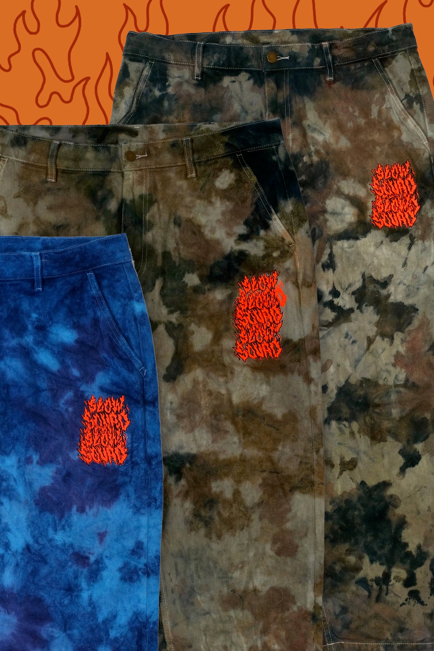 ELES CRU ACAB Tie Dye Ankle Wide Pants AOI Special