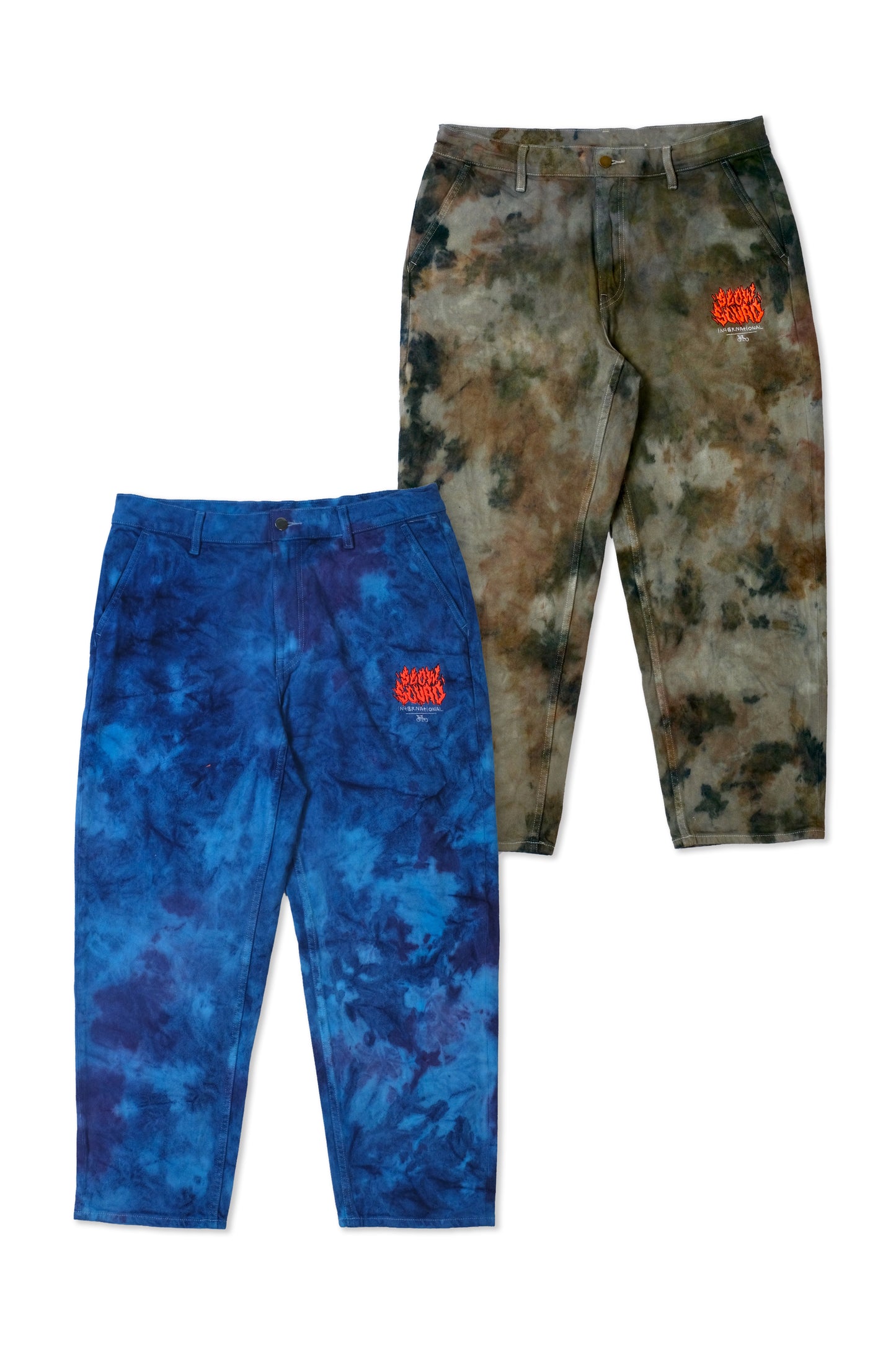 ELES CRU ACAB Tie Dye Ankle Wide Pants