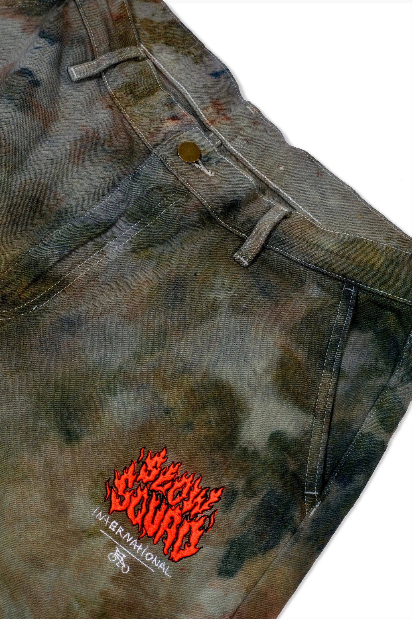 ELES CRU ACAB Tie Dye Ankle Wide Pants