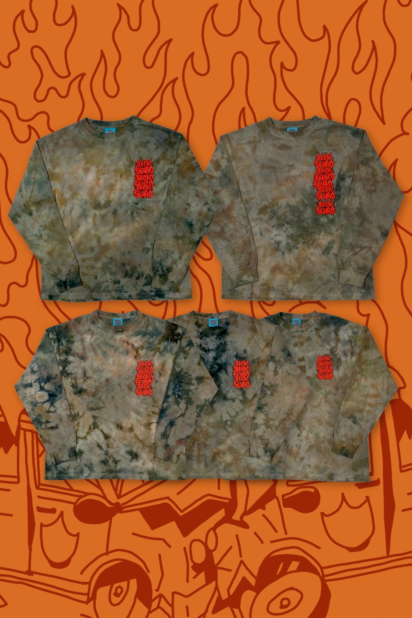 ELES CRU ACAB Tie Dye L/S Tshirts" AOI Special